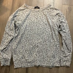 Grey/Purple leopard print long sleeve
